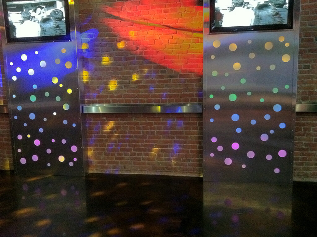 an image of a custom dance floor lighting installation