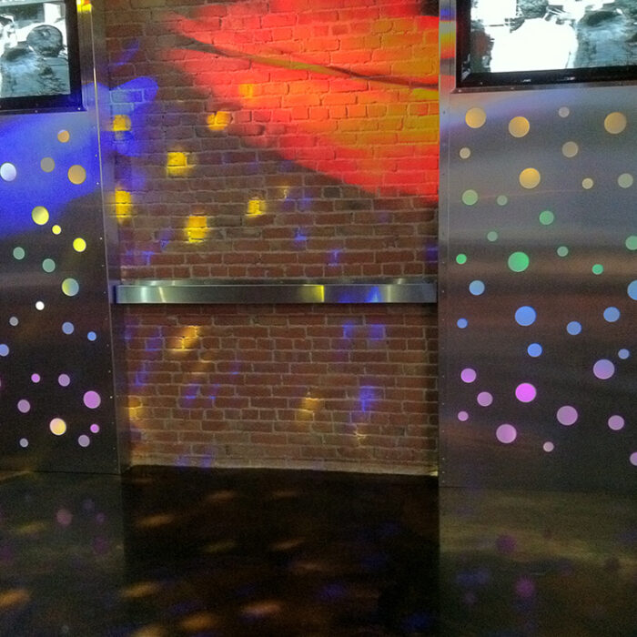 an image of a custom dance floor lighting installation