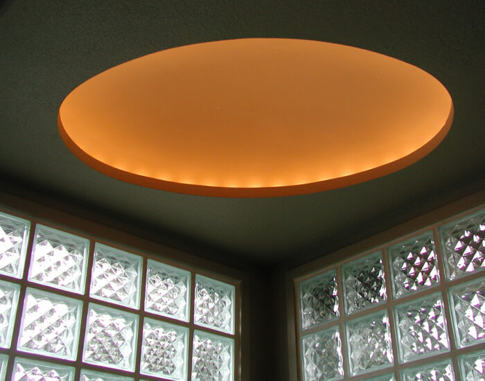 Custom Illuminated Plaster Dome over Spa