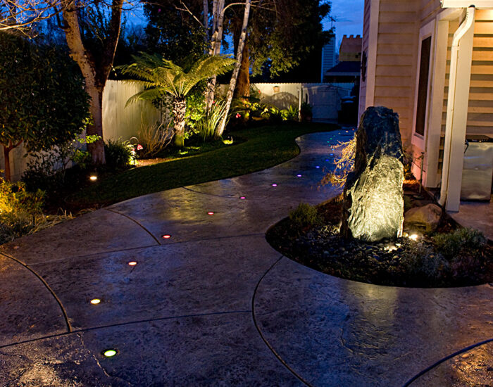 Custom Lighting Features in Backyard Remodel
